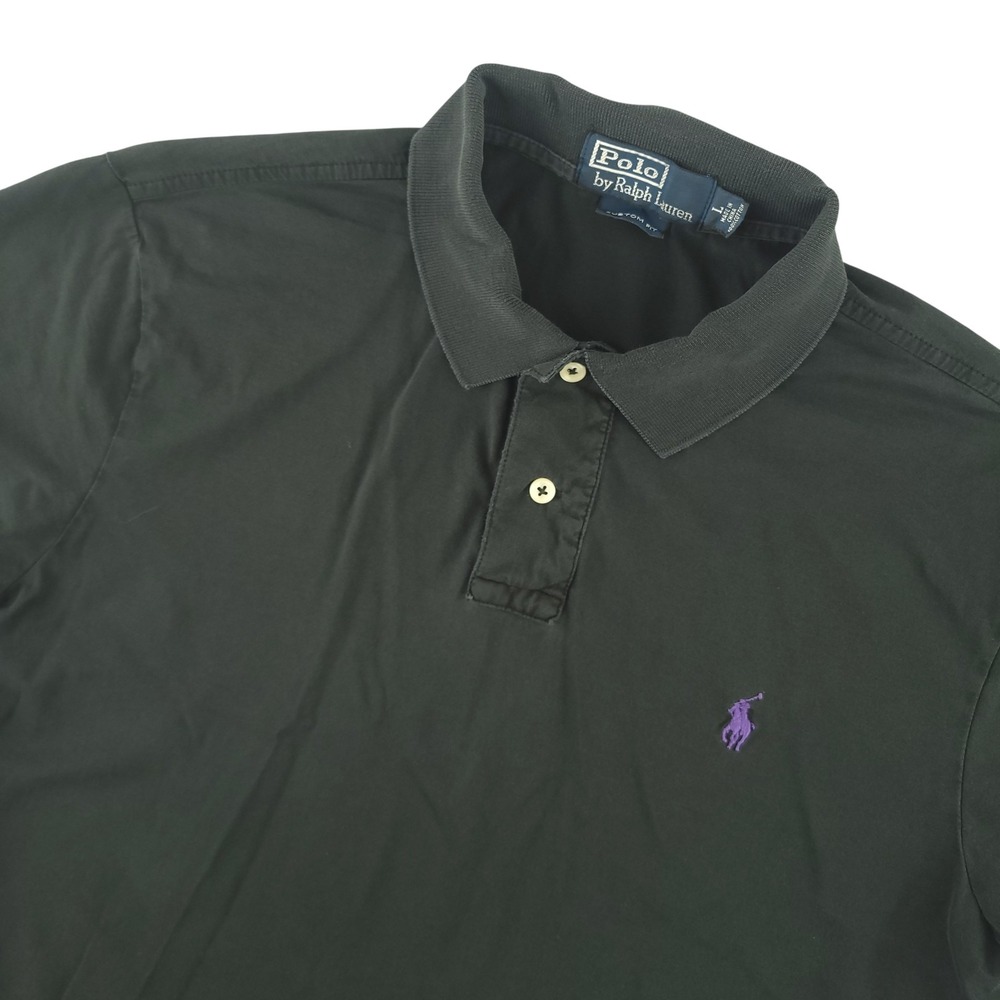 Polo By Ralph Lauren Polo Shirt Mens L Black Custom Fit Pony Logo Casual Top